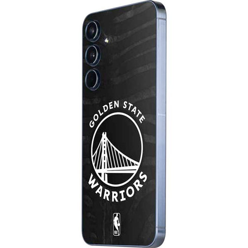 NBA Golden State Warriors Black Animal Print Galaxy A55 5G Skin